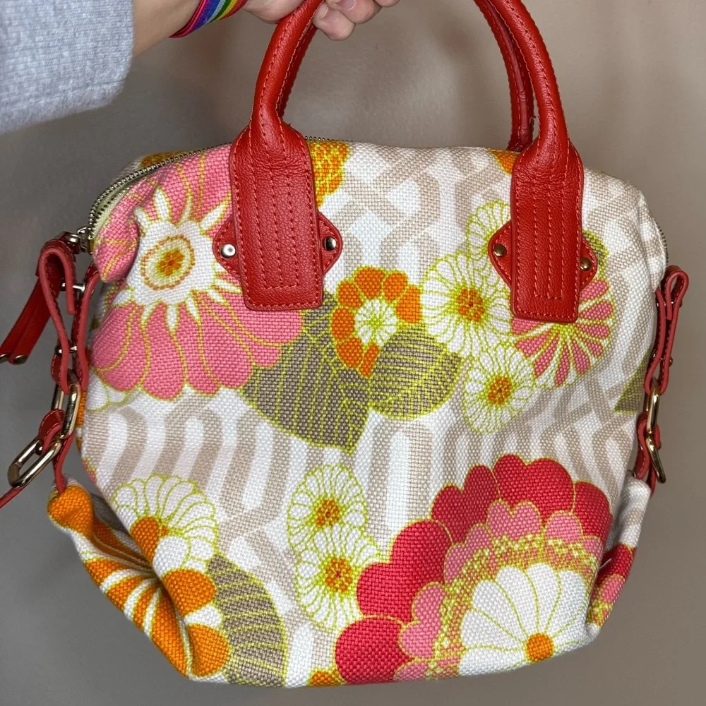 Spartina 449 Floral‎ Linen Satchel Crossbody Daufuskie Island